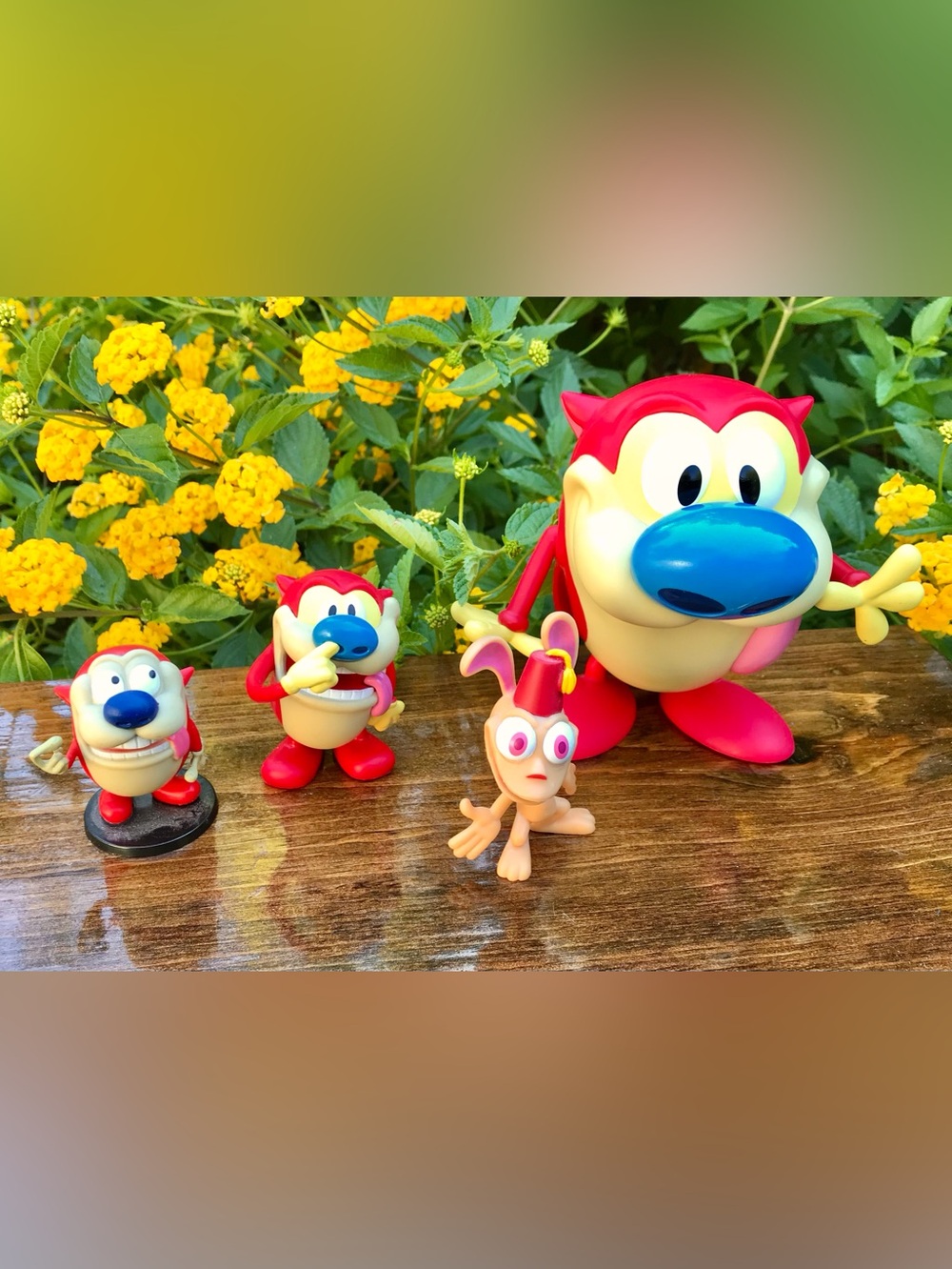 2017 Viacom REN & STIMPY Nickelodeon Cartoon Character Vinyl Figures Toy Bundle